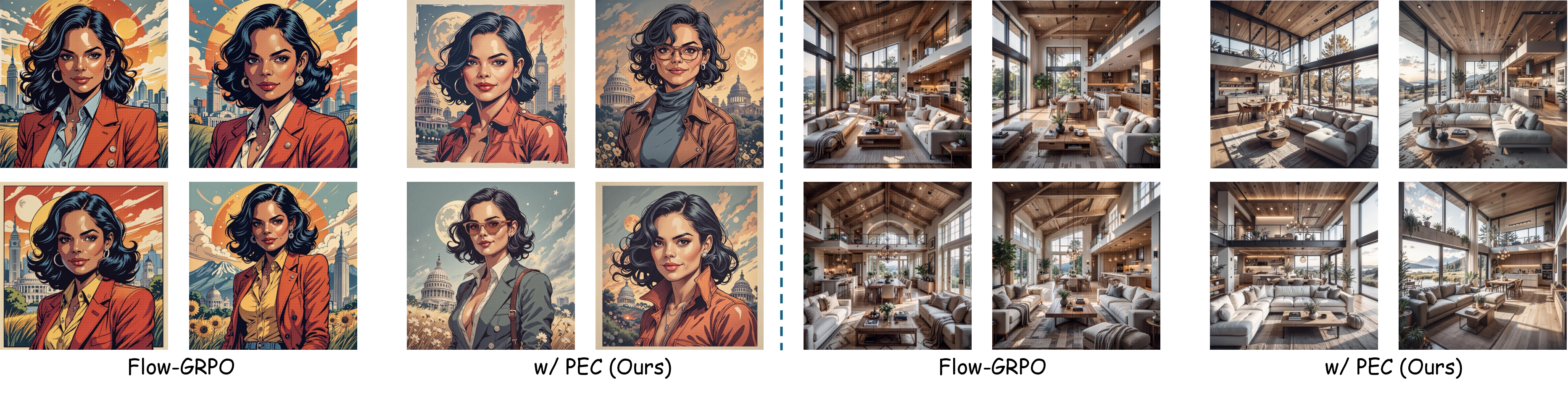 Visual results showing diversity improvement